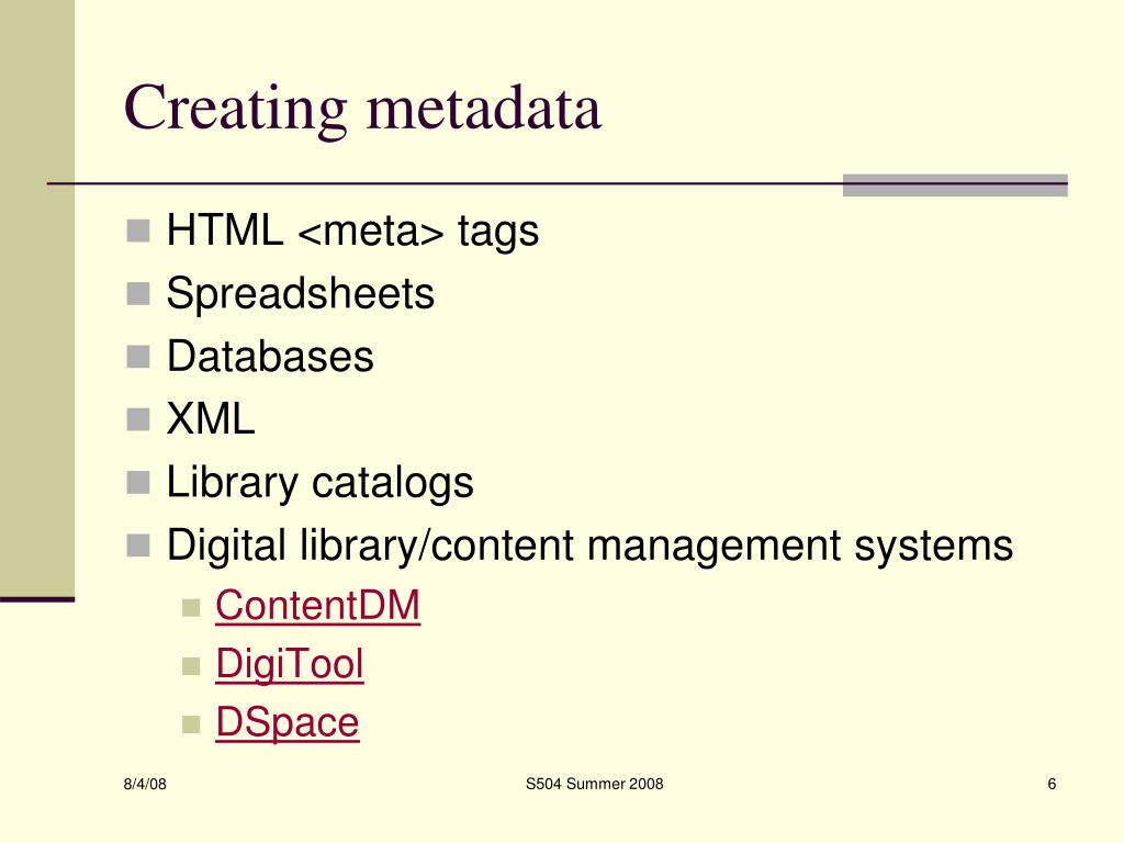 PPT Introduction to Metadata PowerPoint Presentation, free download