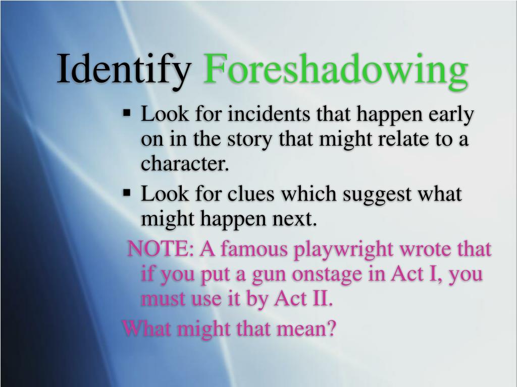 PPT Flashback and Foreshadowing PowerPoint Presentation, free