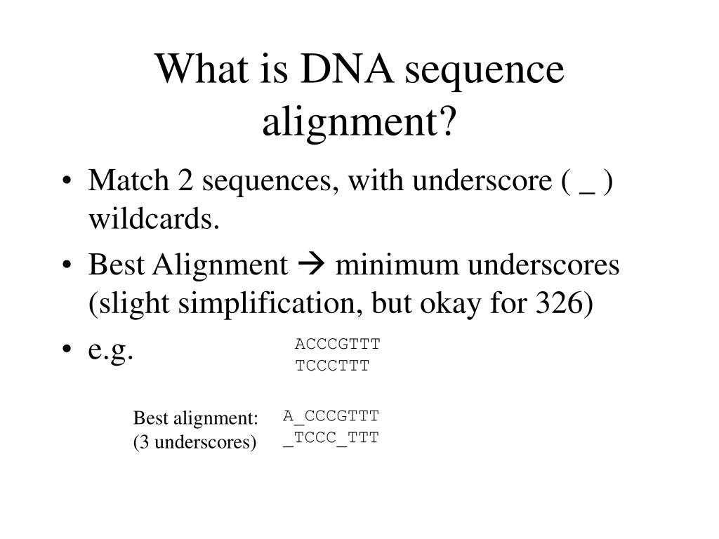 PPT DNA Sequence Alignment PowerPoint Presentation, free download