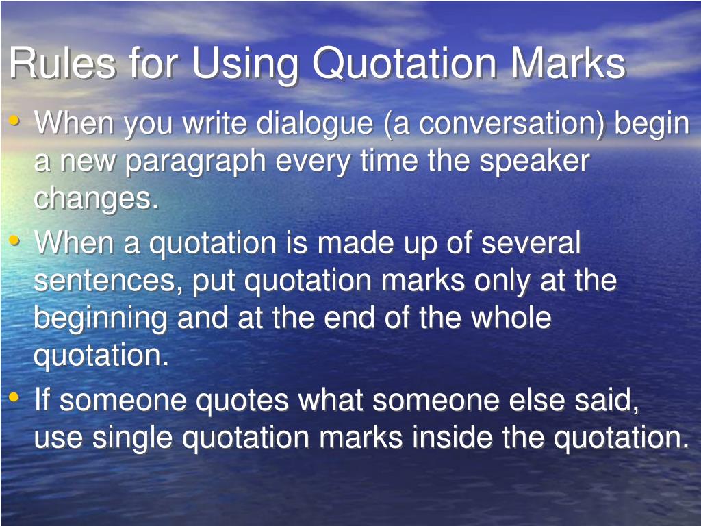 PPT Using Quotation Marks Correctly PowerPoint Presentation, free