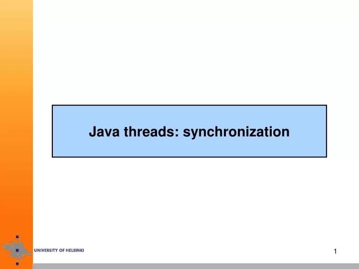 PPT Java threads synchronization PowerPoint Presentation, free