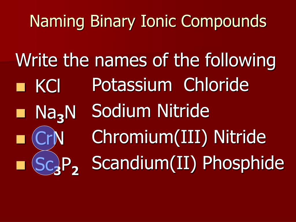 PPT Chapter 9 Chemical Names and Formulas PowerPoint Presentation
