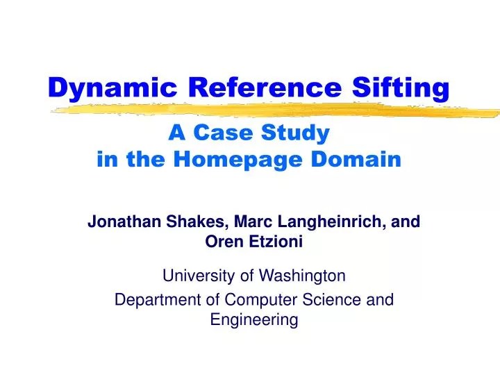 PPT Dynamic Reference Sifting PowerPoint Presentation