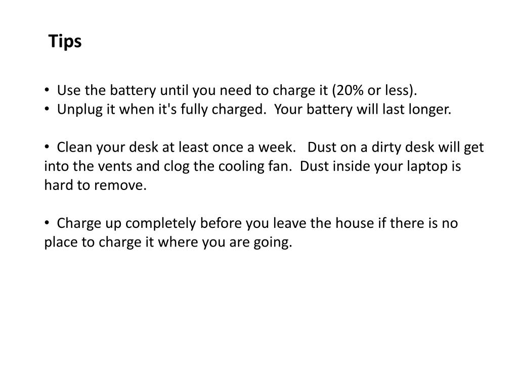 PPT How to Extend Laptop, Tablet Battery Life PowerPoint Presentation ID7042702