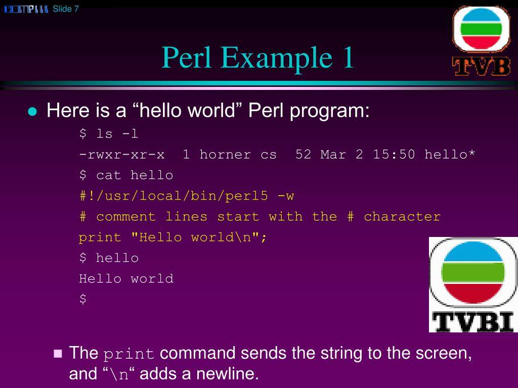 PPT Introduction to Perl PowerPoint Presentation, free download ID7043814