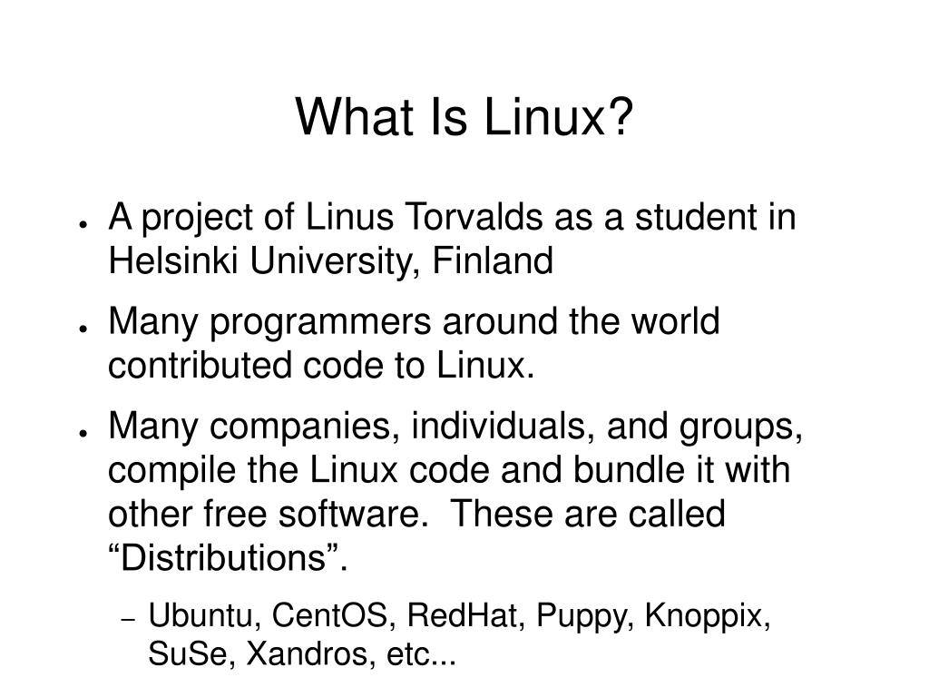 PPT Introduction to Linux PowerPoint Presentation, free download ID7046916