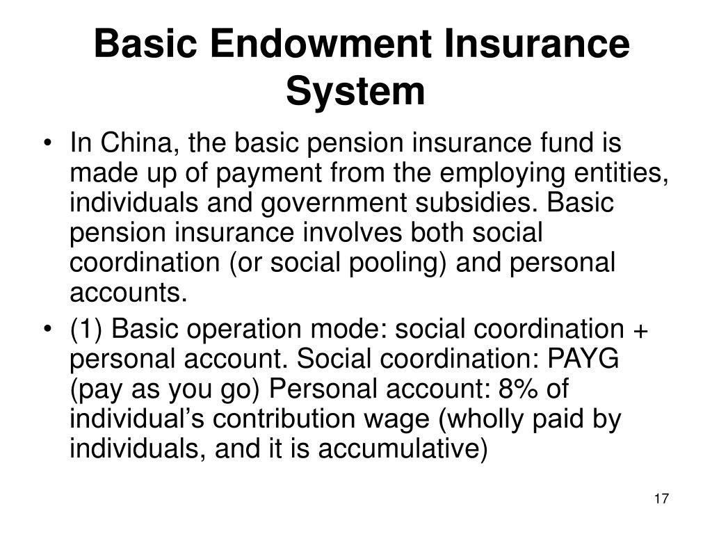 PPT China’s Endowment Insurance PowerPoint Presentation, free