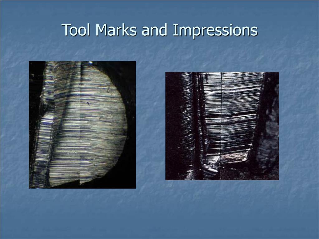 PPT Tool Marks and Impressions PowerPoint Presentation, free download