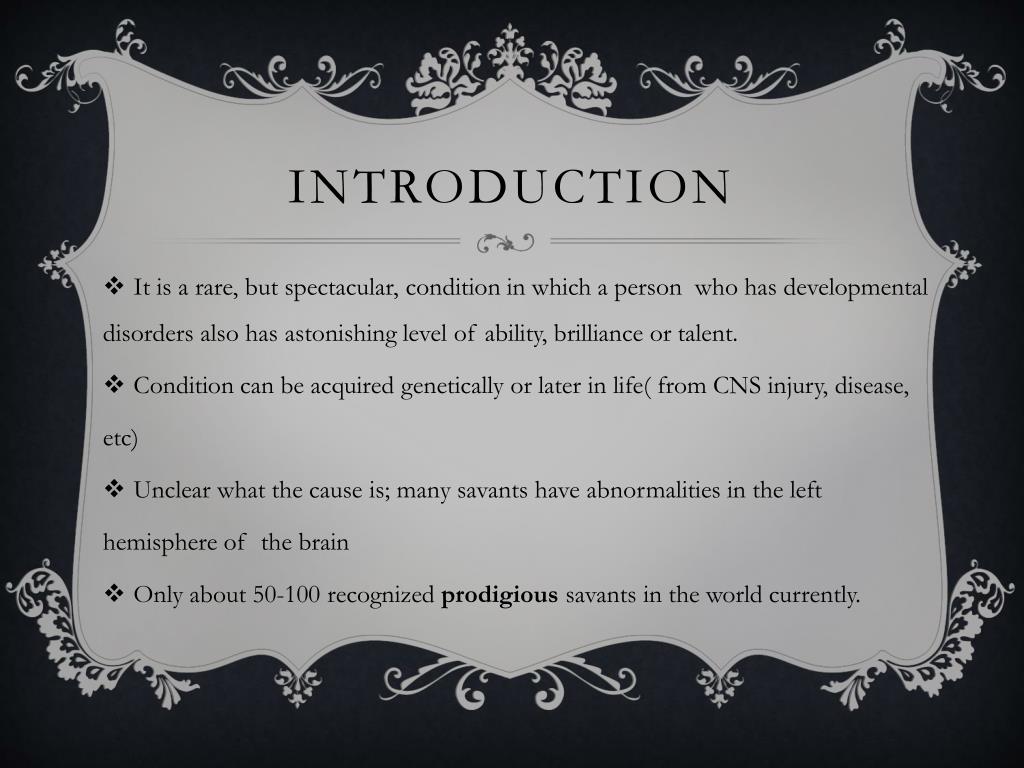 PPT Savant Syndrome PowerPoint Presentation, free download ID7054581