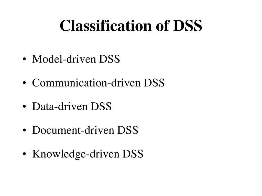 PPT Decision Support Systems PowerPoint Presentation, free download