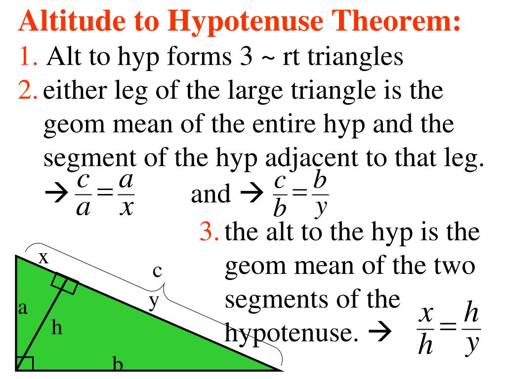 PPT Altitude to the Hypotenuse Theorem PowerPoint Presentation, free