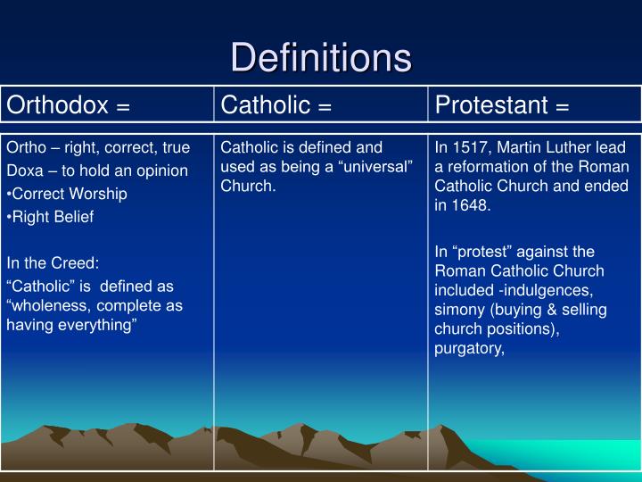 Differences Between Catholicism And Protestantism
