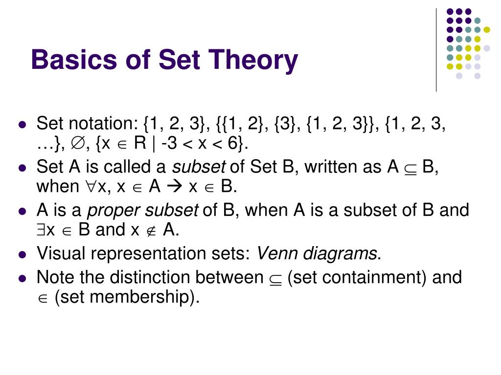 PPT Basics of Set Theory PowerPoint Presentation, free download ID