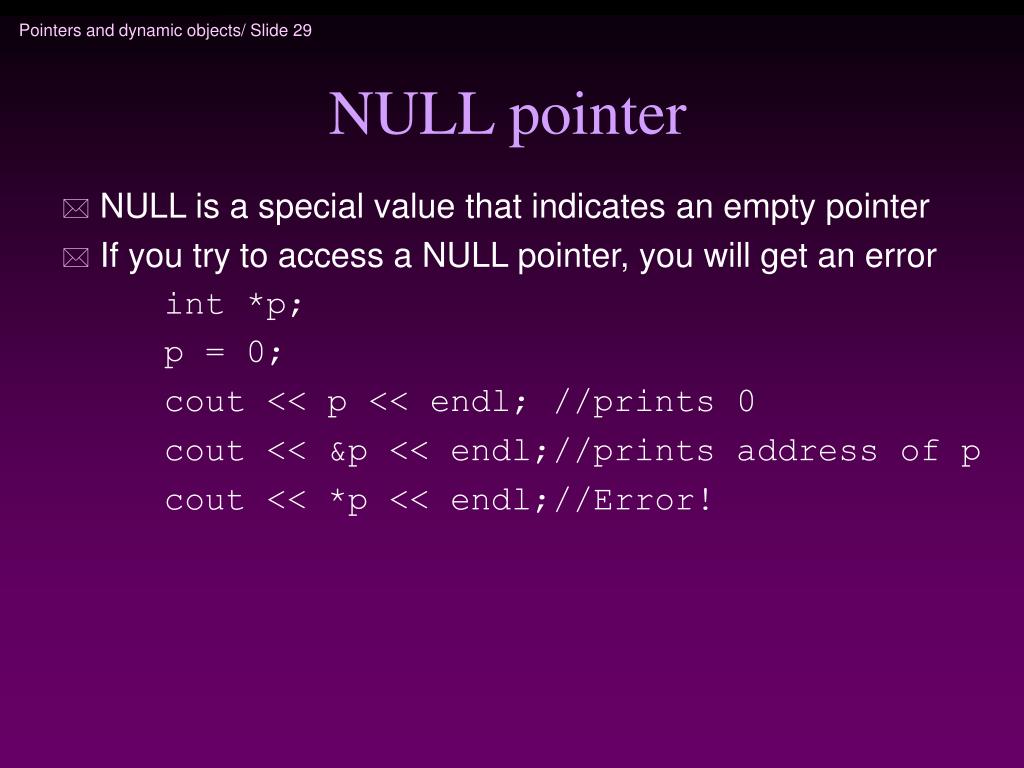 PPT Pointers and dynamic objects PowerPoint Presentation, free download ID7060467