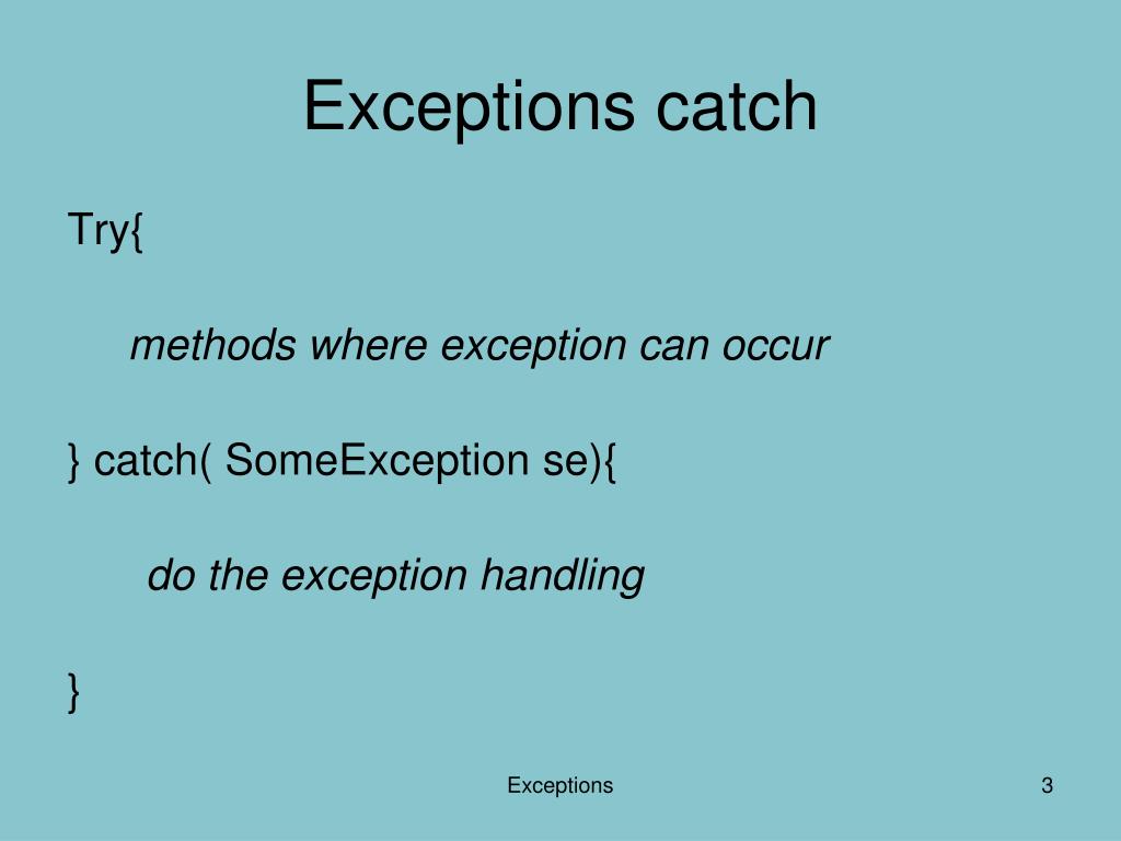 PPT Exceptions PowerPoint Presentation, free download ID7065892