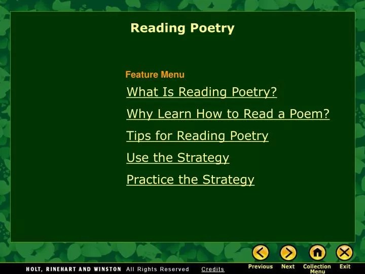 PPT What Is Reading Poetry? Why Learn How to Read a Poem