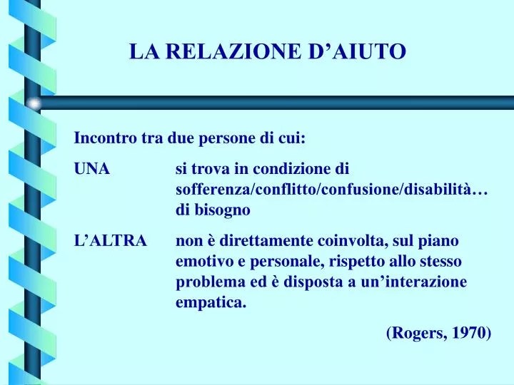 PPT LA RELAZIONE D’AIUTO PowerPoint Presentation, free download ID