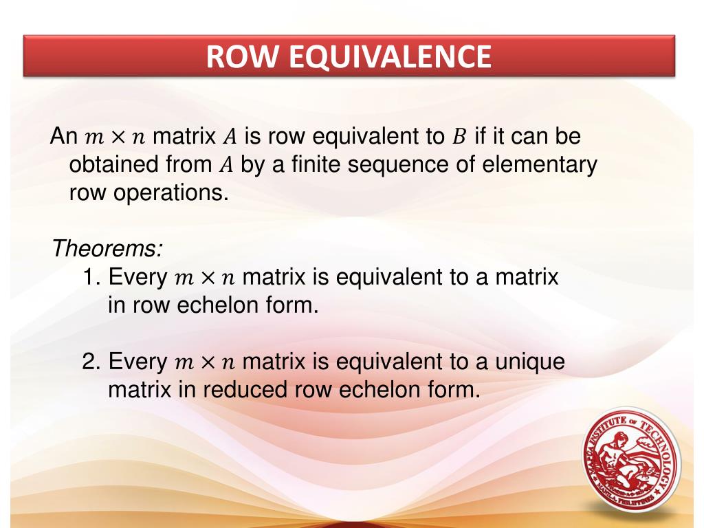 PPT ROWECHELON FORM AND REDUCED ROWECHELON FORM PowerPoint