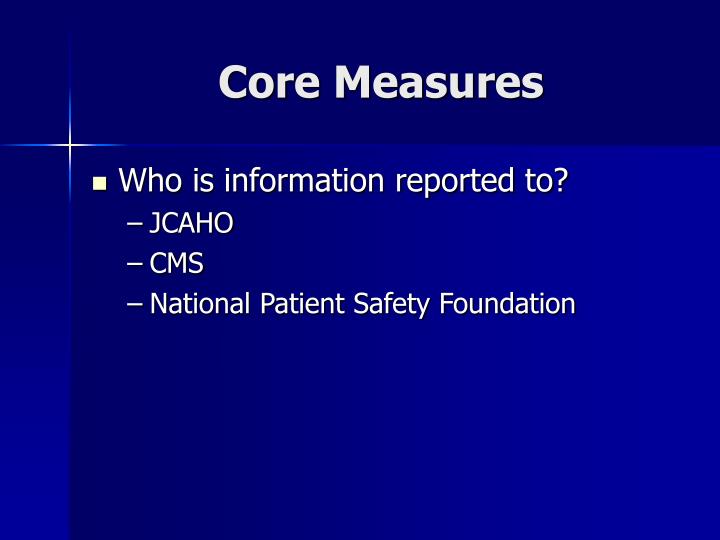 CMS Core Measures Parkland Health