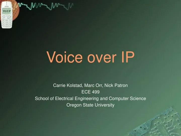 PPT Voice over IP PowerPoint Presentation, free download ID7072893