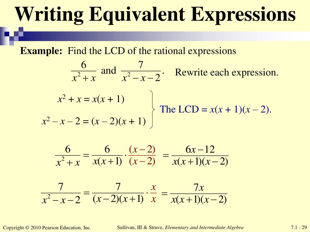 PPT Chapter 7 Rational Expressions and Equations PowerPoint