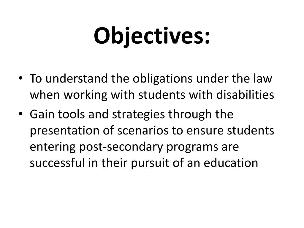 PPT Transitioning Students with Learning Disabilities into the Post