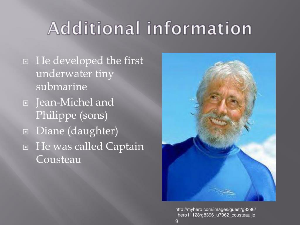 PPT JacquesYves Cousteau PowerPoint Presentation, free download ID