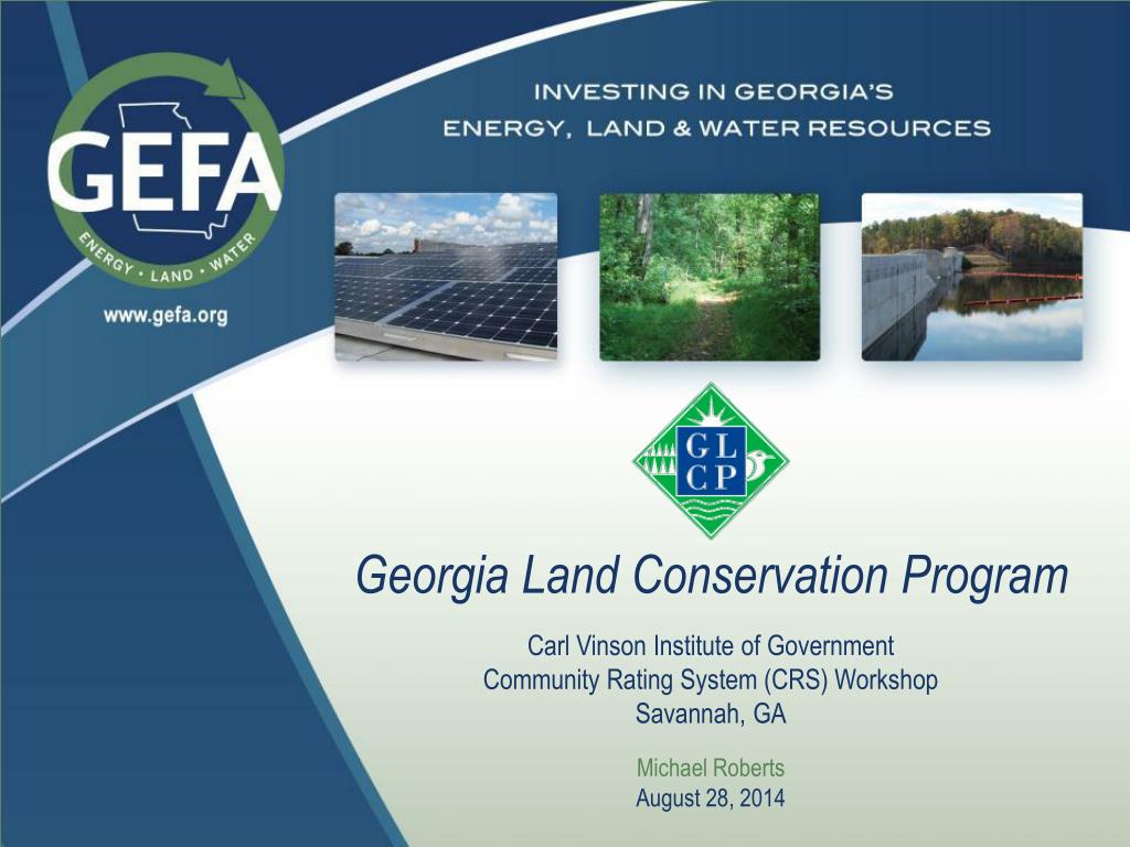PPT Land Conservation Program Carl Vinson Institute of