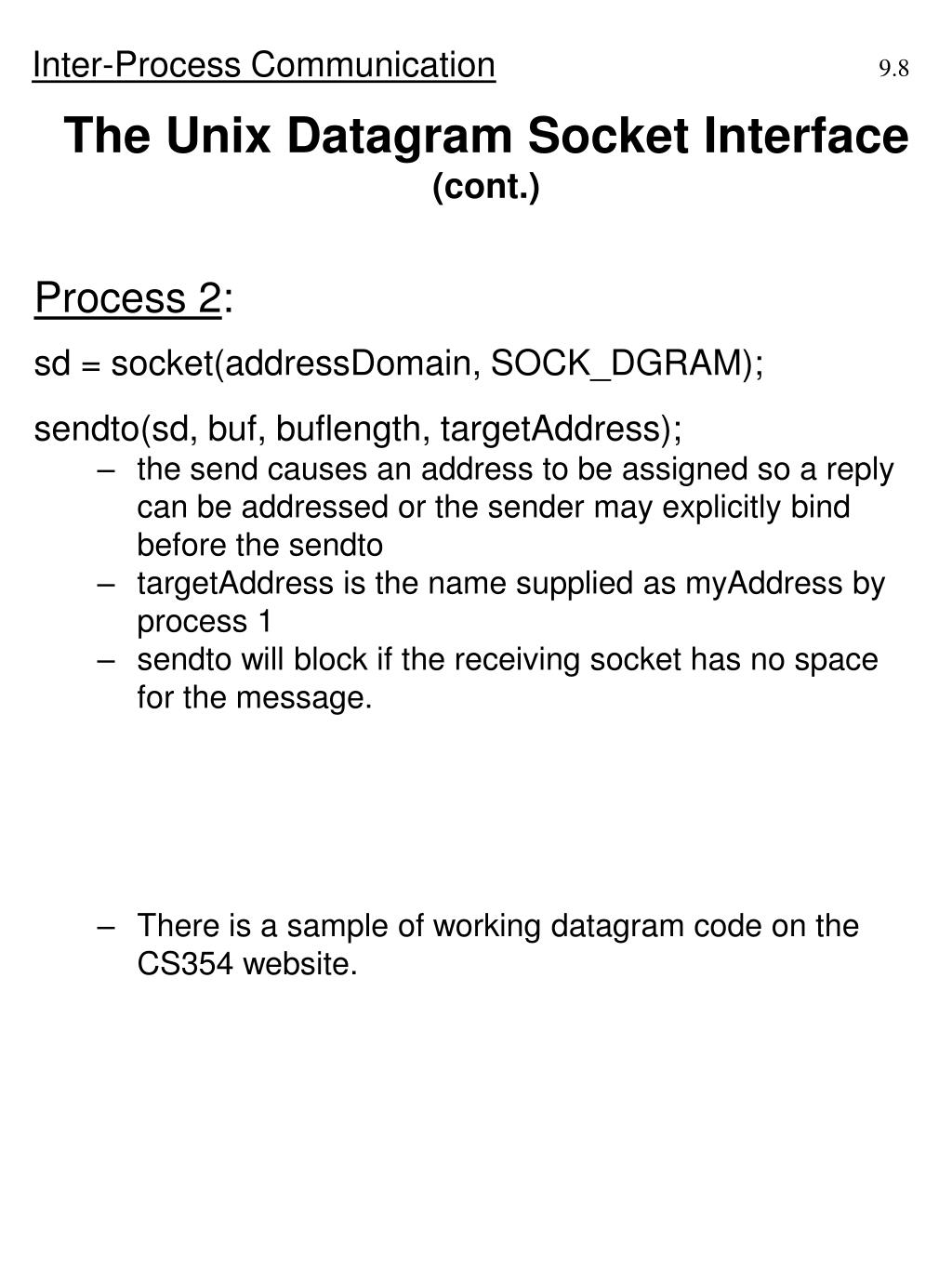 PPT Unix Sockets PowerPoint Presentation, free download ID7078825