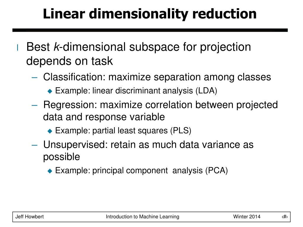 PPT Machine Learning Dimensionality Reduction PowerPoint Presentation