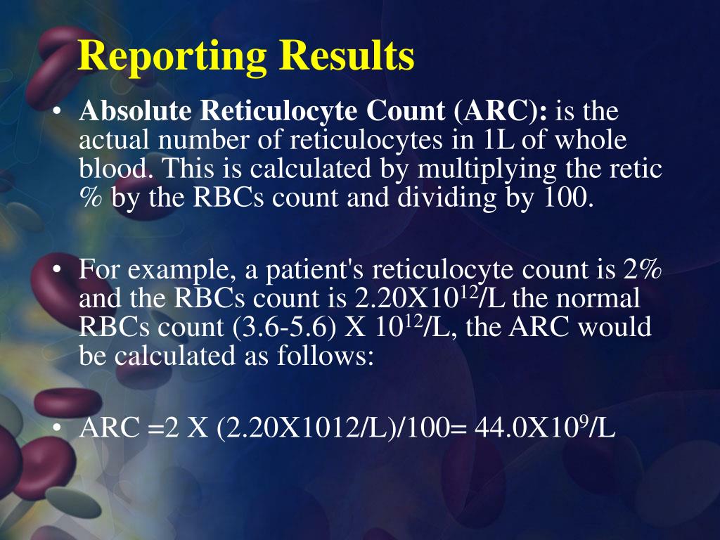 PPT Reticulocyte Count PowerPoint Presentation, free download ID