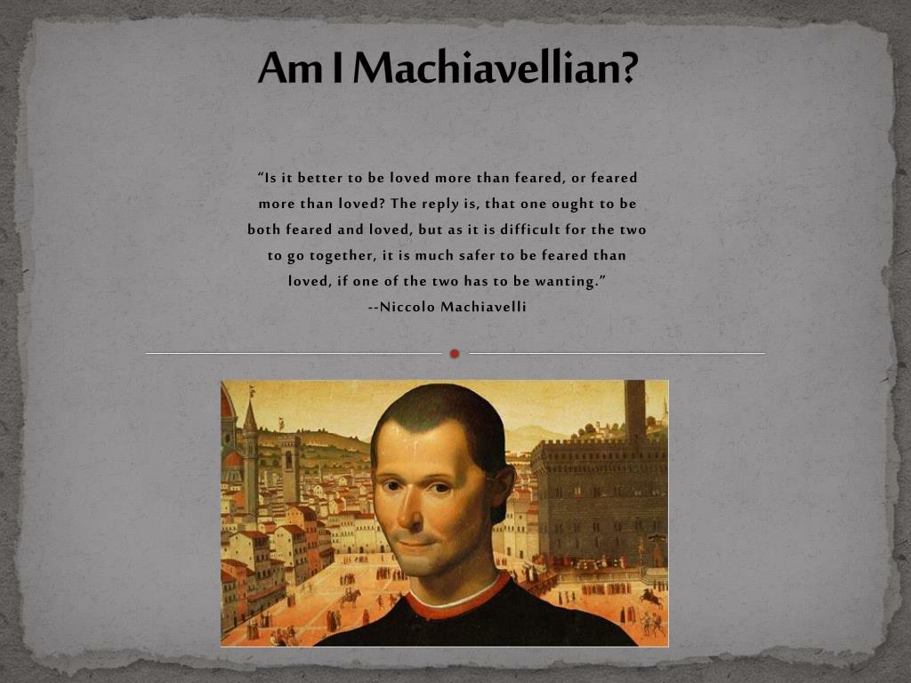 PPT Am I Machiavellian? PowerPoint Presentation, free download ID