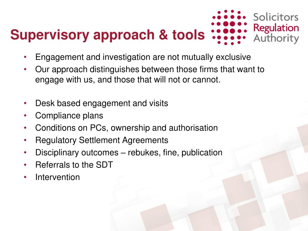 PPT The Work of the Supervision Function at the SRA PowerPoint