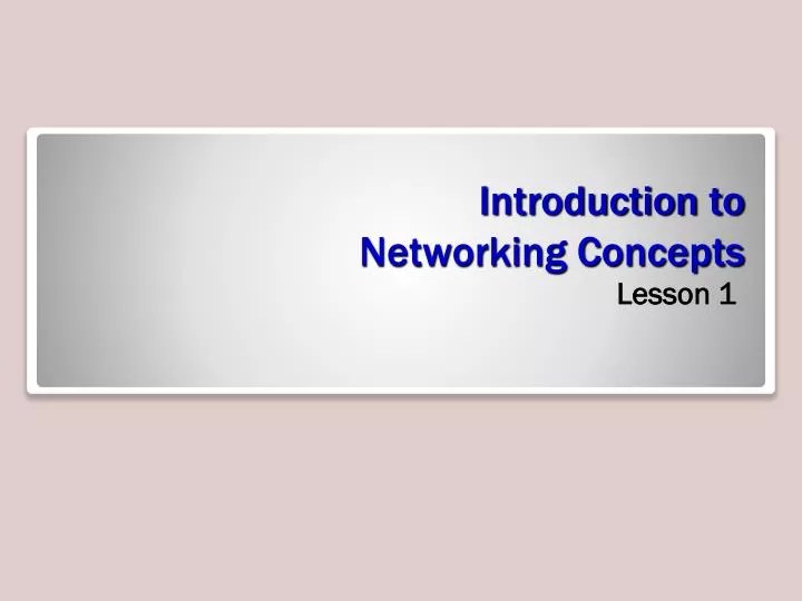 PPT Introduction to Networking Concepts PowerPoint Presentation, free