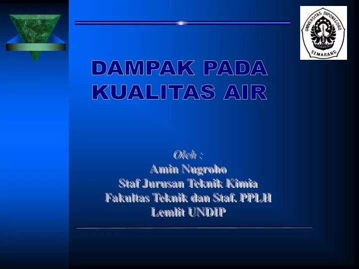 PPT DAMPAK PADA KUALITAS AIR PowerPoint Presentation, free download