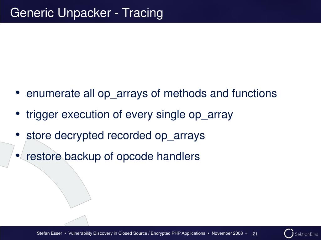 PPT Vulnerability Discovery in Closed Source / Bytecode Encrypted PHP