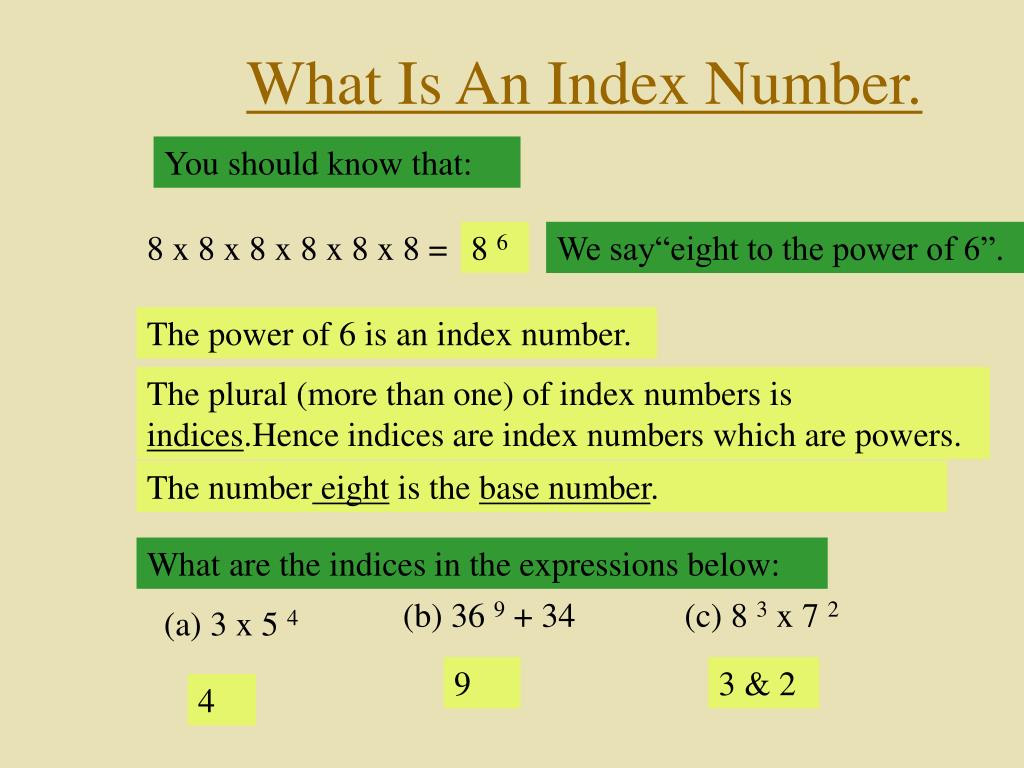 PPT The Rules Of Indices. PowerPoint Presentation, free download ID