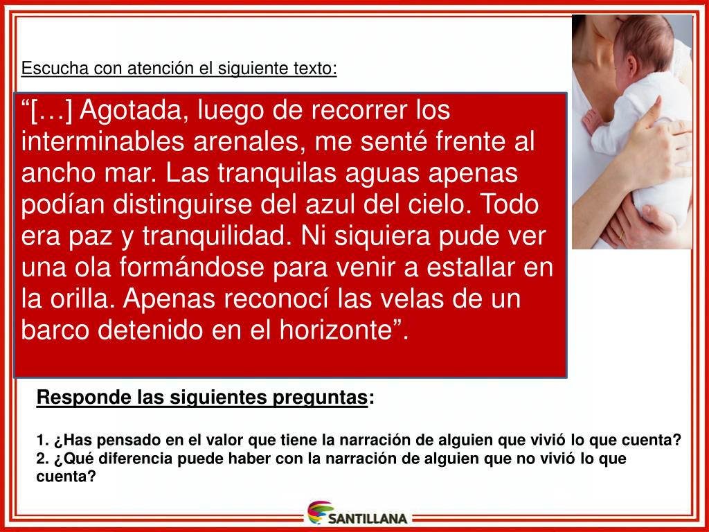 PPT . Diferenciación entre la narración en primera y tercera persona