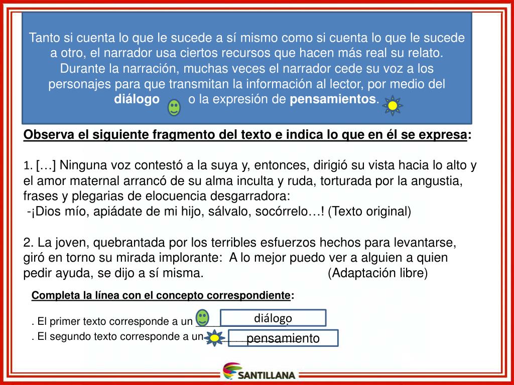 PPT . Diferenciación entre la narración en primera y tercera persona