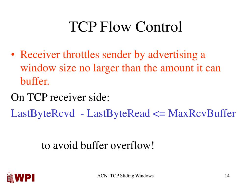 PPT TCP Sliding Windows, with Flow Control, and Congestion Control PowerPoint Presentation