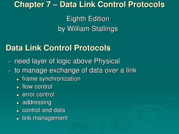 PPT Chapter 7 Data Link Control Protocols PowerPoint Presentation