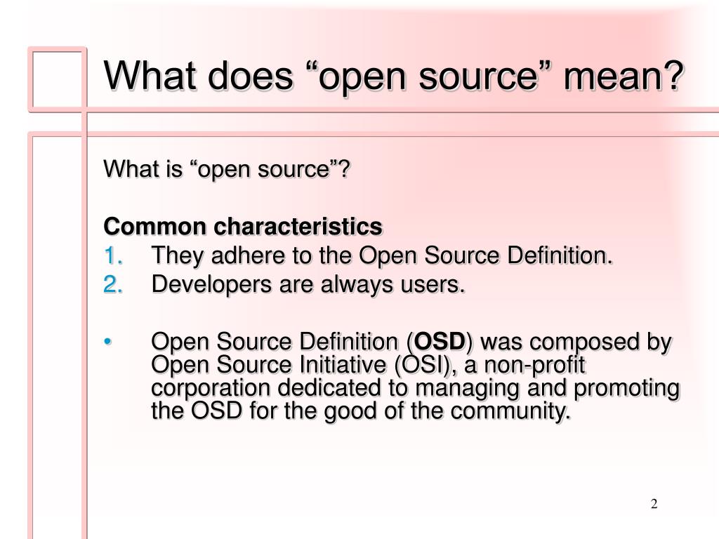 PPT Developing with Open Source Software PowerPoint Presentation