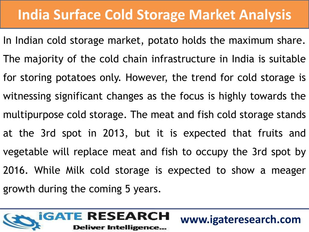 PPT India Cold Chain Storage Market Analysis to 2018 PowerPoint