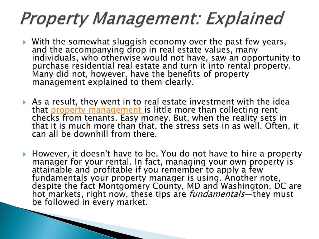 PPT RM Properties Management Montgomery County, MD PowerPoint