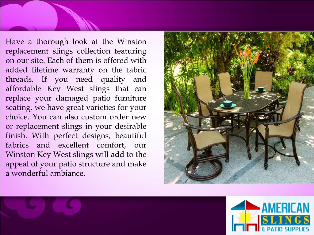 PPT High Quality and Durable Key West Patio Furniture Replac
