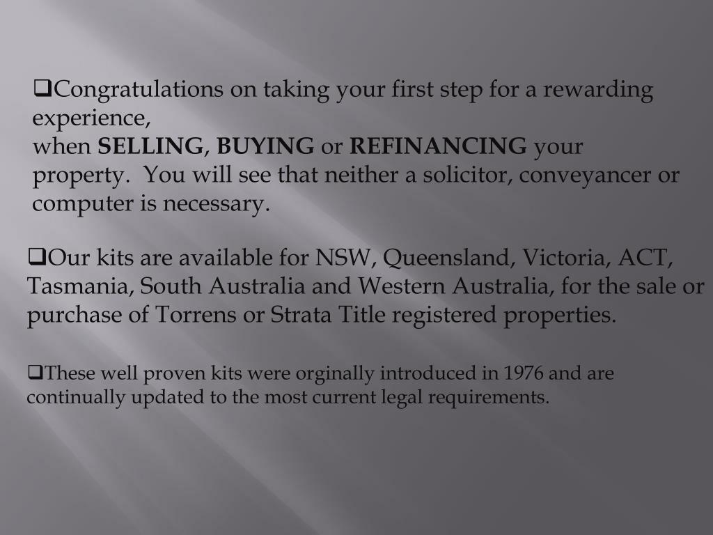PPT Conveyancing Kits PowerPoint Presentation, free download ID7109711