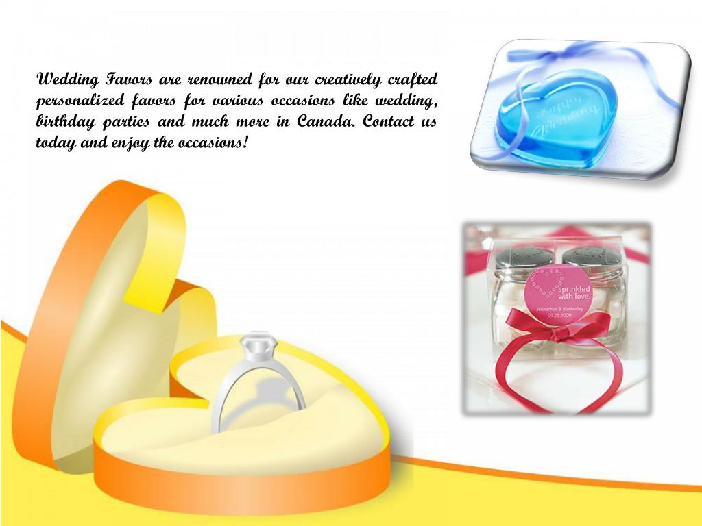 PPT Personalized Wedding Favors by Wedding Favor in Canada PowerPoint