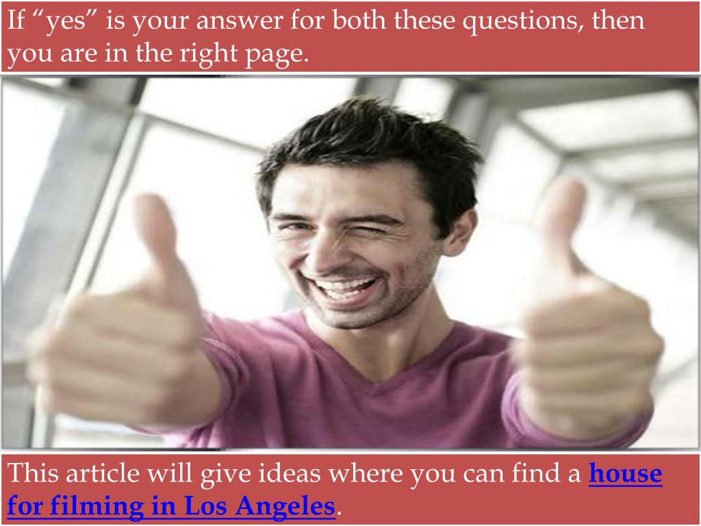 PPT Where to Rent House for Filming in Los Angeles? PowerPoint