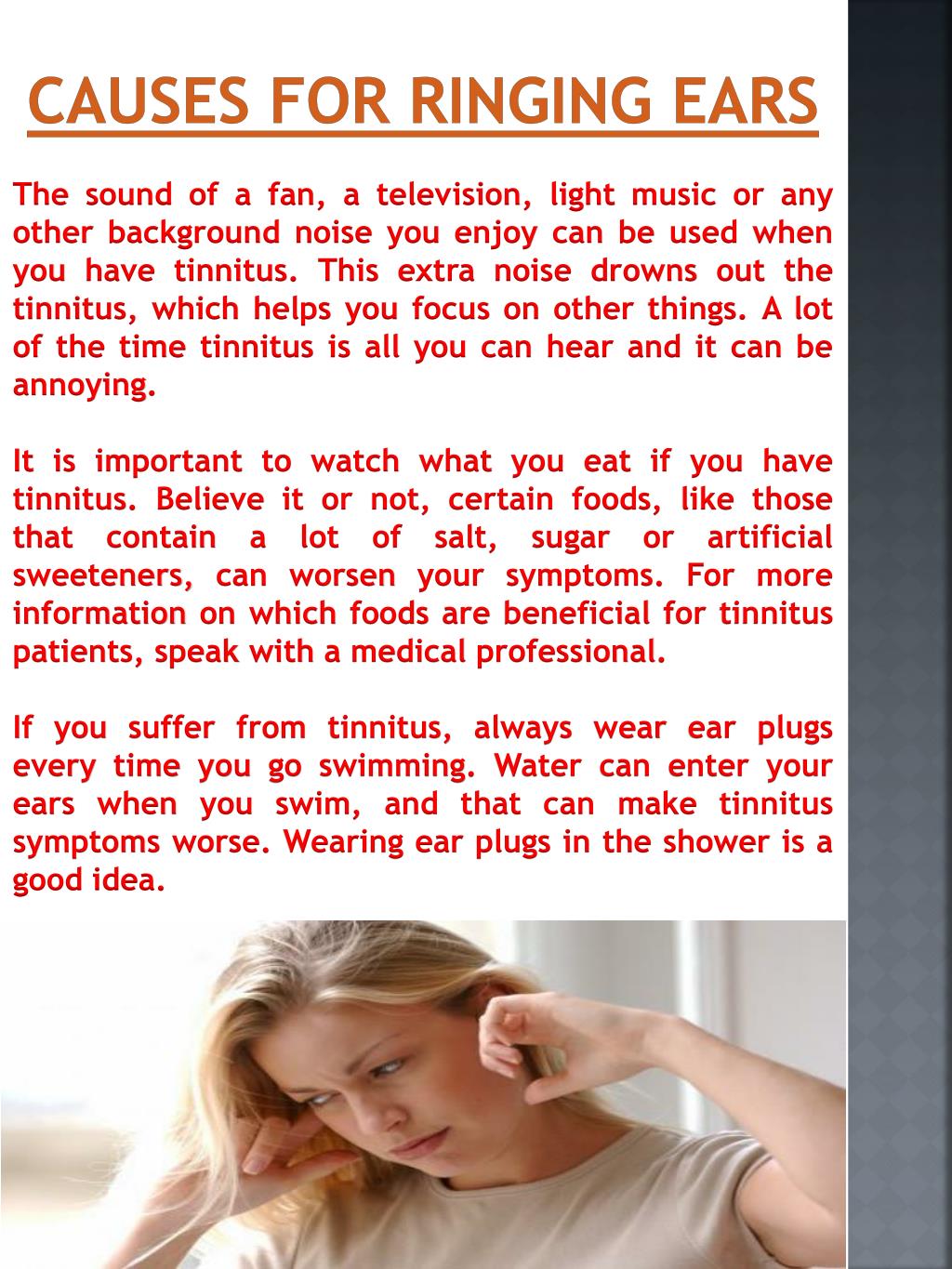 PPT Causes For Ringing Ears PowerPoint Presentation, free download