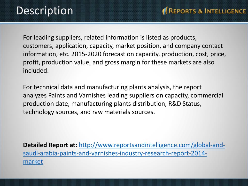 PPT Global and Saudi Arabia Paints and Varnishes Industry Market PowerPoint Presentation ID